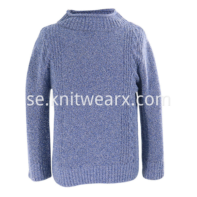 Boy's Knitted Roll Neck pullover Cable Sweater Tops
